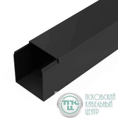 Кабель-канал 60х60 L2000 с двойн. замком черн. Промрукав PR03.0218