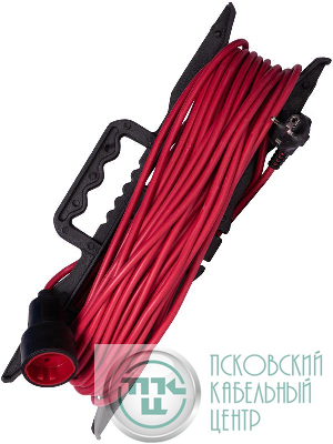 Удлинитель-шнур на рамке 1х30м без заземл. 16А IP20 3.5кВт ПВС 2х1.5 РС16 КОСМОС YPKsm30m-1g(16A)