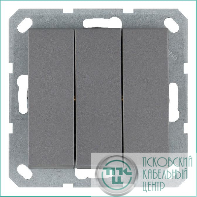 Выключатель 3-кл. 10А IP20 механизм алюм. Jasmart G3031S
