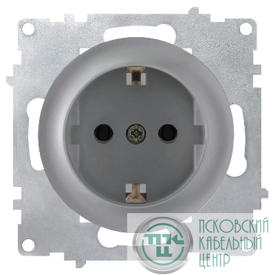 Розетка 1-м СП Florence 16А IP20 с заземл. винтов. клеммы механизм сер. (1E10201302) OneKeyElectro 2172834