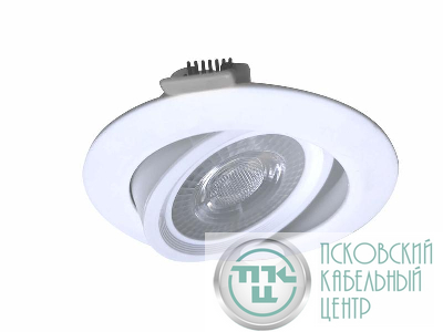 Светильник светодиодный Downlight RR 7Вт 180-265В 4000К кругл. поворотн. панель бел. КОСМОС KDownRR7W4000K