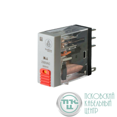Реле 12А 1CO 230В AC тест кнопка LED SE SXG12P7