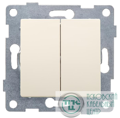Выключатель 2-кл. СП Ugra 10А 250В механизм беж. GUSI С11В2-003