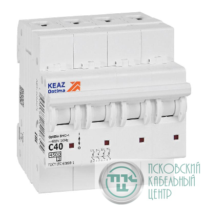 Выключатель автоматический модульный OptiDin BM63-4C40-4.5-УХЛ3 КЭАЗ 326825