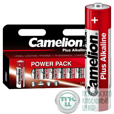 Элемент питания алкалиновый AAA/LR03 1.5В Plus Alkaline BLOCK-12 LR03-HP12 (уп.12 шт) Camelion 14260