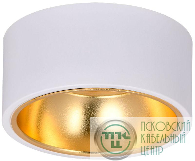 Светильник 4017 накладной потолочный под лампу GX53 бел./золото IEK LT-UPB0-4017-GX53-1-K55