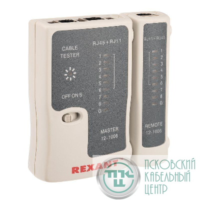 Тестер кабеля RJ45+RJ11 (HT-C004) (TL-468) Rexant 12-1006