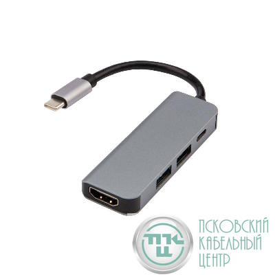 Разветвитель USB Type-C на 4 порта: 1xHDMI/2xUSB 3.0 PD/1xType-C PD Rexant 18-4151