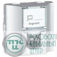 Розетка компьютерная проходная СП 2мод. Mosaic RJ45 кат.5E FTP 9 контакт. механизм алюм. Leg 078625