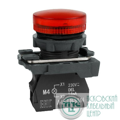 Лампа сигнальная OptiSignal D22 C5-L-B4 красн. пластик 24VAC/DC XB5AVB4 КЭАЗ 332191