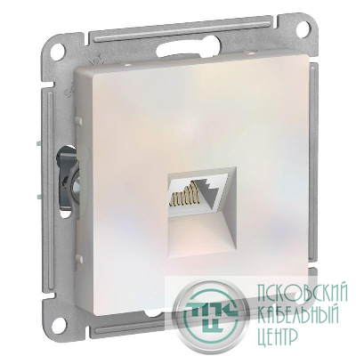 Розетка компьютерная AtlasDesign RJ45 кат.6A механизм жемчуж. SE ATN000486