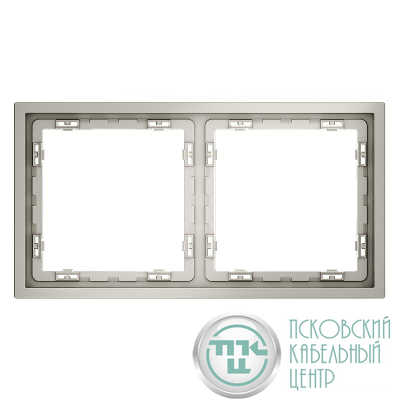 Рамка 2-м S70 пластик. кашемир Voltum VLS100203