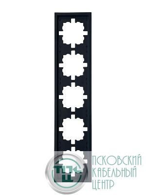 Рамка 5-м ZIMA горизонт. черн. бархат LEZARD 704-4200-150