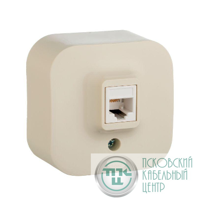 Розетка телефонная 1-м ОП Quteo RJ11 сл. кость IEK 782244