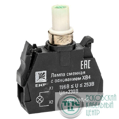 Лампа сменная с основанием XB4 зел. 230В PROxima EKF XB4-EML-G
