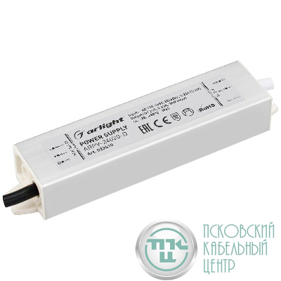 Блок питания ARPV-24020-D 24В 0.8А 20Вт IP67 метал. 3 года Arlight 022410