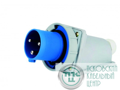 Вилка стационарная 2Р+РЕ 125А 220В IP67 ВС-103 DEKraft 26166DEK