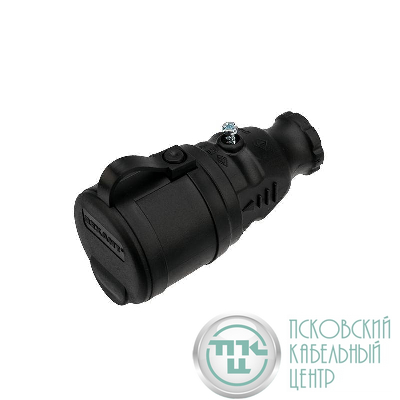 Розетка переносная влагозащ. с крышкой с/з 16А IP44 каучук Rexant 111-004