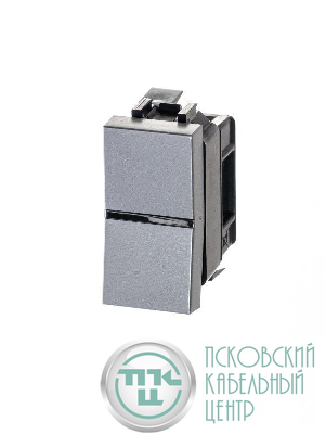 Механизм переключателя 1-кл. с клавишей 1мод. Zenit серебристый ABB 2CLA210200N1301