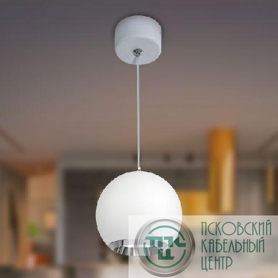 Светильник подвесной (подвес) PL32 WH/CH MR16 GU10 потолочный круг бел. хром Эра Б0061379