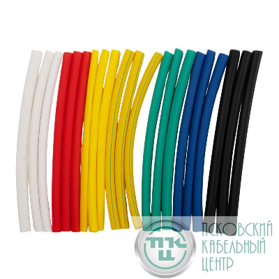Трубка термоусадочная PTT 4/2-10-21 SET7 (ТУТнг 4/2) набор 7 цветов по 3шт 10см (уп.21шт) JazzWay 5075801