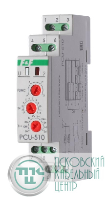 Реле времени PCU-510 2х8А 230В 2 перекл. IP20 многофункц. монтаж на DIN-рейке F&F EA02.001.009