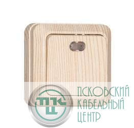 Переключатель проходной 1-кл. ОП Олимп 10А IP20 с подсветкой сосна UNIVersal 5560810