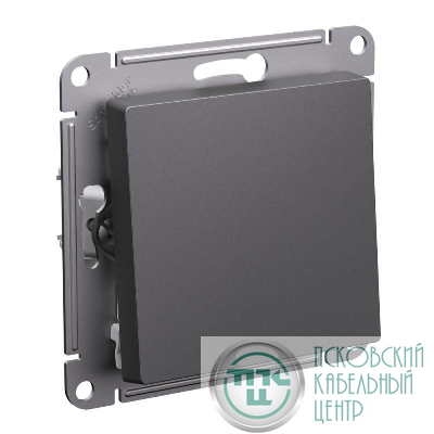Выключатель AtlasDesign (сх. 1) 10AX с самовозвратом механизм базальт SE ATN001415