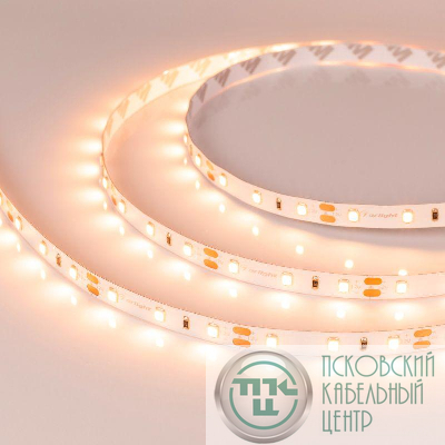 Лента светодиодная RT-A60-8mm 12V Warm 2400К 4.8Вт/м IP20 2835 (уп.5м) Arlight 018088(2)