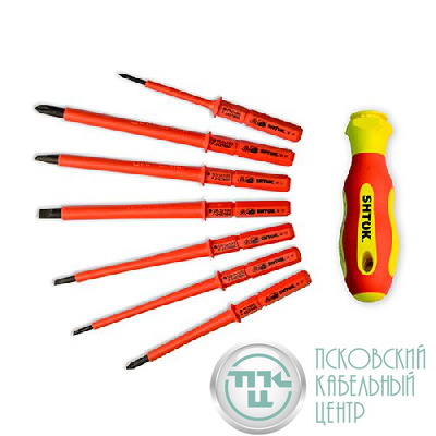 Набор диэлектрических отверток 7+1 (09345) SHTOK 376354