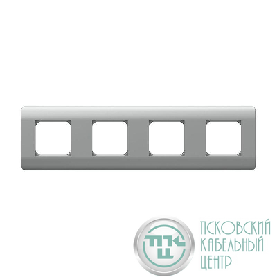 Рамка 4-м NEW3-E универс. серебр. CHINT 431439
