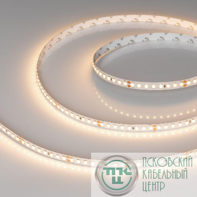 Лента светодиодная RT-A160-8mm 24V Warm 3000К 12Вт/м IP20 2835 высок. эффект. 150лм/Вт (уп.5м) Arlight 024538(2)
