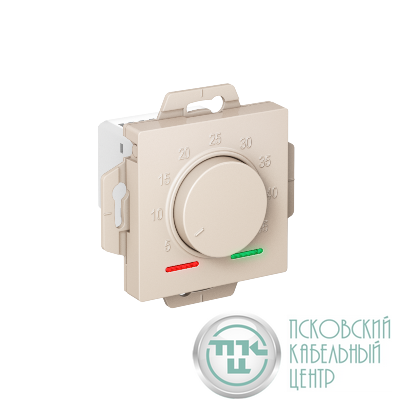 Механизм термостата ATLASDESIGN электрон. теплого пола с датчиком 10А беж. SchE ATN000235