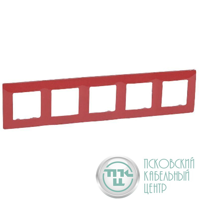 Рамка 5-м Etika красн. IEK 672535