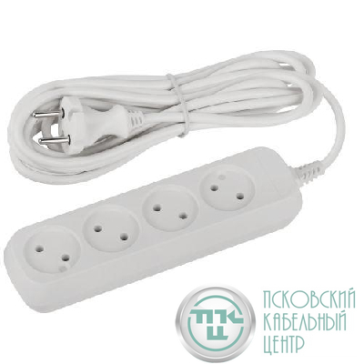 Удлинитель 4х5м без заземл. ПВС 2х0.75 UDL-10-450 Greenline Эра Б0065063