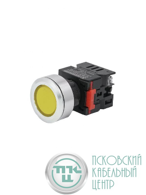 Лампа индикаторная ЛС-30-Ж-2-220-65У1 светодиодная матрица d30мм 220В AC/DC IP65 желт. Электротехник ET020020
