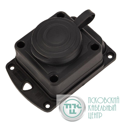 Розетка штепсельная влагозащ. стационарная ОУ 16А IP44 230В 2P+PE каучук PROCONNECT 111-111-4