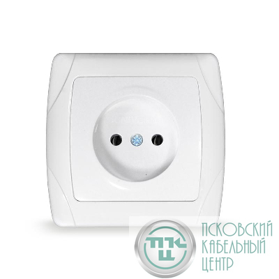 Розетка 1-м СП Маргарита 16А IP20 без заземл. защ. шторки бел. UNIVersal М0022