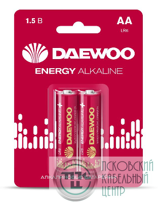 Элемент питания алкалиновый AA/LR6 1.5В Energy Alkaline 2021 BL-2 (уп.2шт) DAEWOO 5029750