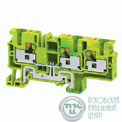 Клемма заземляющая push-in OptiClip CPG-10-TRIPLET-PE-I-(0.5-10)-PEN КЭАЗ 331861