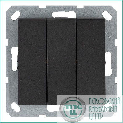Выключатель 3-кл. 10А IP20 механизм антрацит Jasmart G3031B