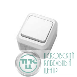 Выключатель 1-кл. ОП 10А IP44 п/герм. бел. Makel 18300