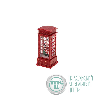 Светильник декоративный (фигура) "Телефонная будка" с эффектом снегопада и подсветкой Neon-Night 501-185