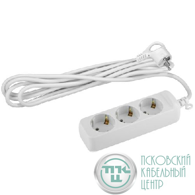 Удлинитель 3х1.5м с заземл. 10А IP20 UX-3e-1.5m ПВС 3х0.75 Эра Б0038575