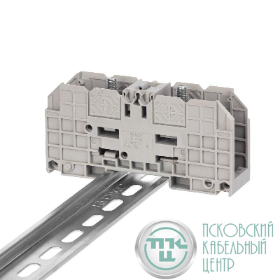 Клемма проходная болтовой зажим 2 точки подключения 35кв.мм сер. DKC FER-35