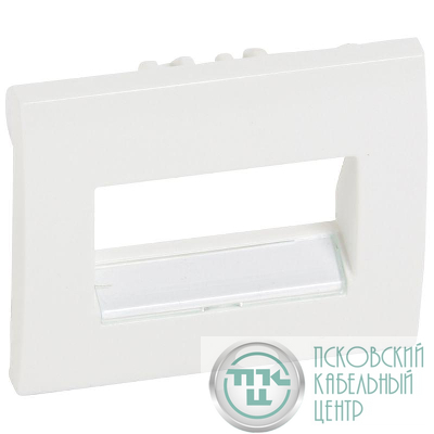 Панель лицевая Galea Life для розетки компьютерной 1-м/2-м RJ45 бел. Leg 777075