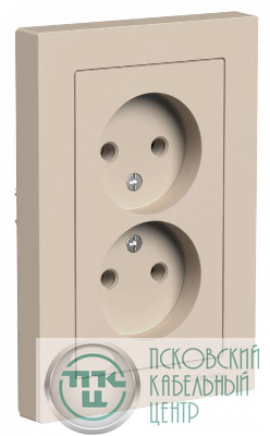 Розетка 2-м. AtlasDesign 16А без заземл. в сборе песочн. SE ATN001220