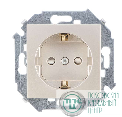 Розетка 1-м СП Simon 15 16А IP20 250В с заземл. винтов. клеммы механизм шампань Simon 1591432-034