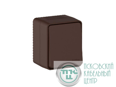 Выключатель кнопочный 1-кл. ОП AtlasDesign PROFI IP54 10AX корич. SE ATN546015
