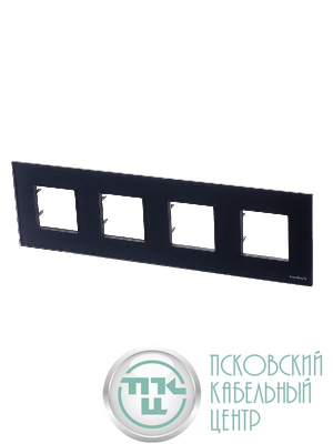 Рамка 4-м 8мод.Zenit антрацит ABB 2CLA227400N1801